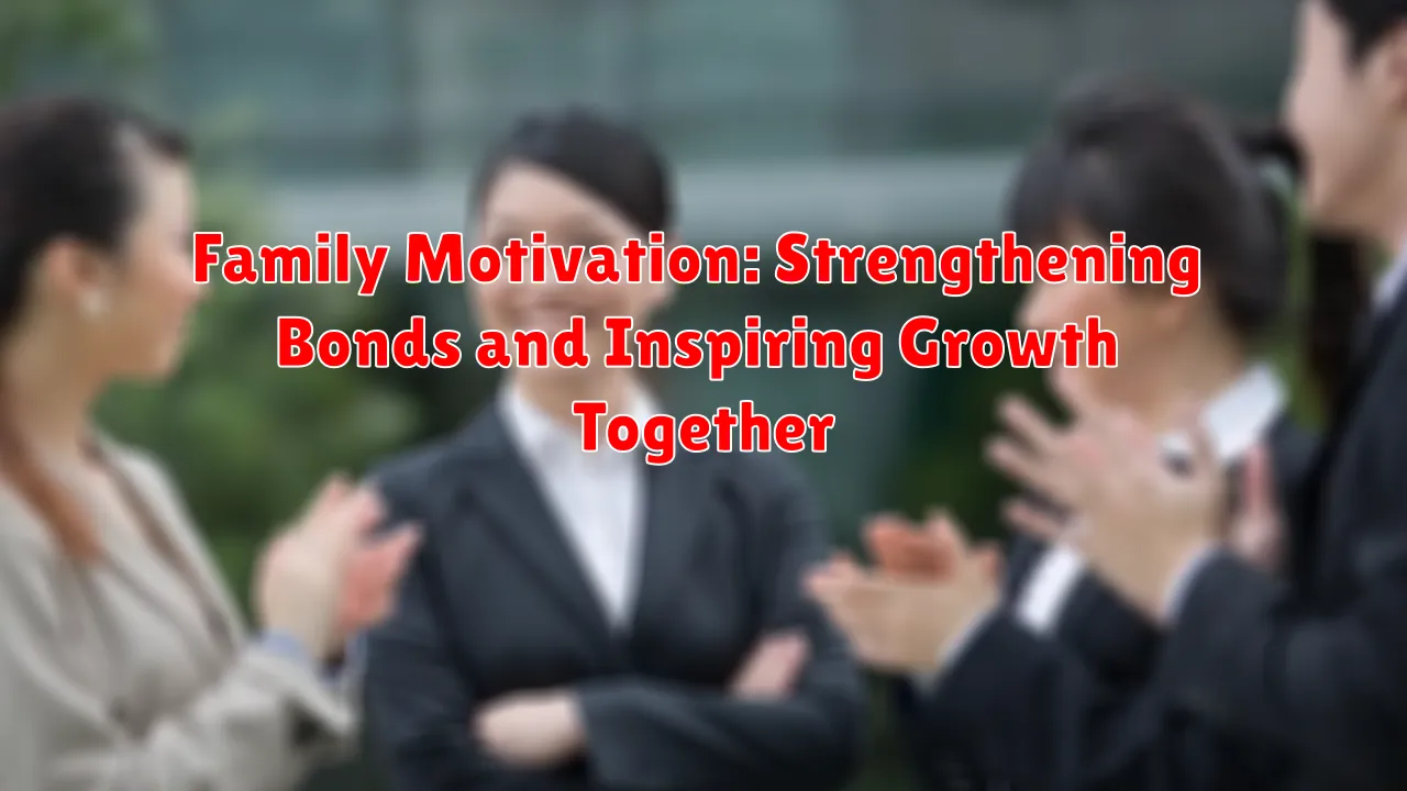 Family Motivation: Strengthening Bonds and Inspiring Growth Together