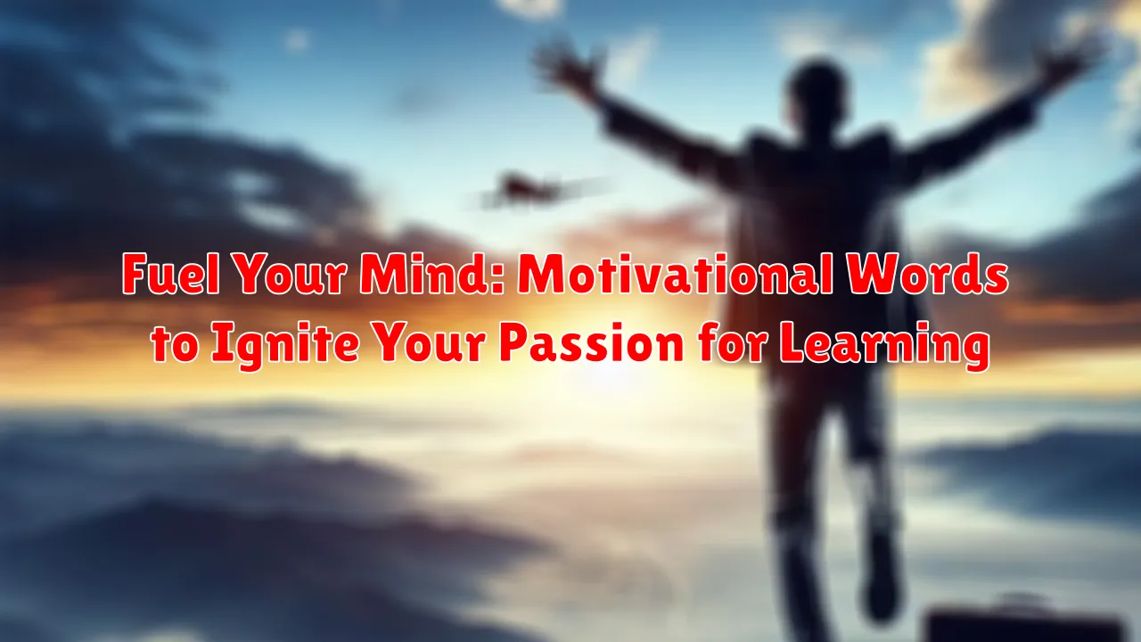 Fuel Your Mind: Motivational Words to Ignite Your Passion for Learning