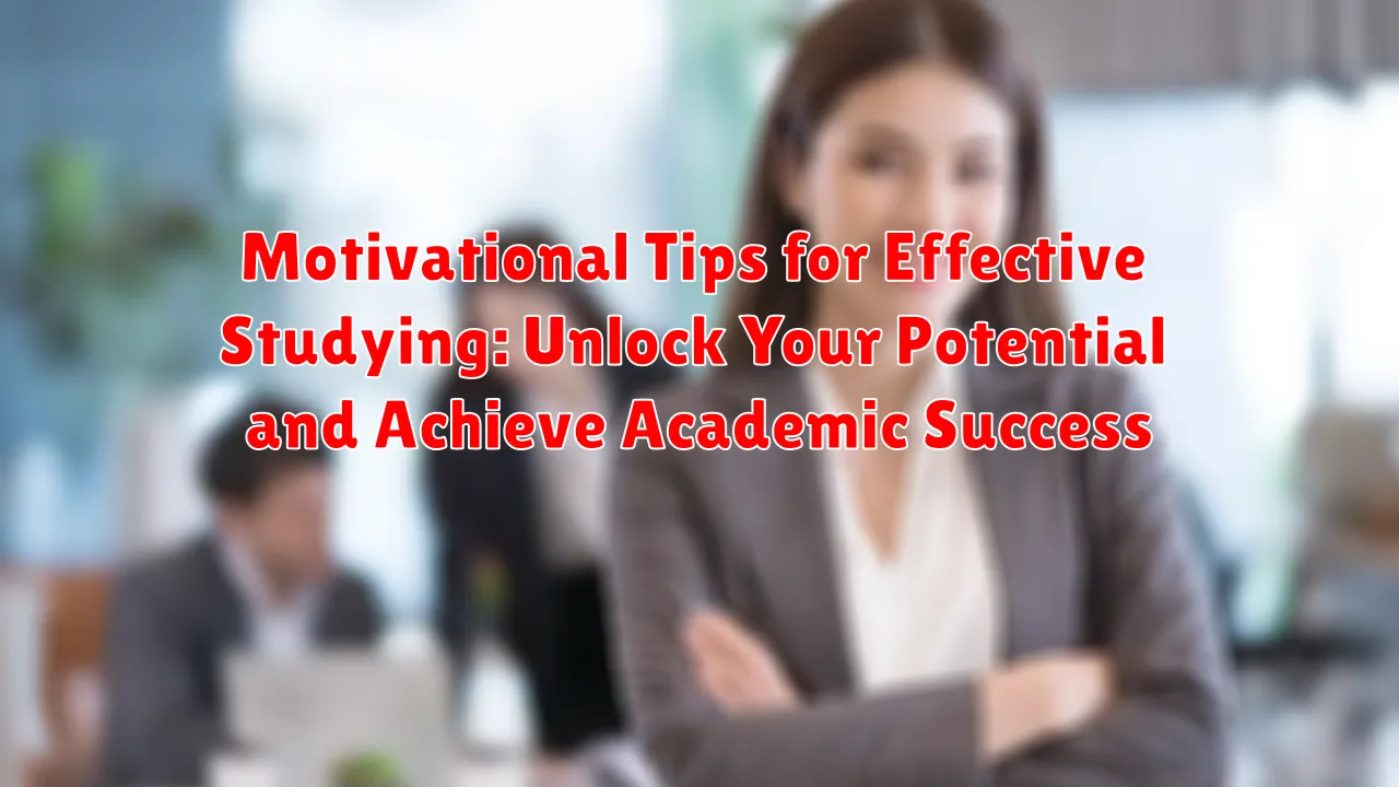 Motivational Tips for Effective Studying: Unlock Your Potential and Achieve Academic Success