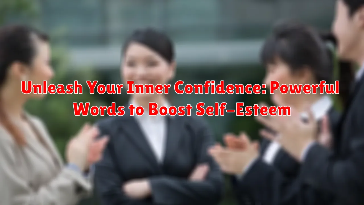 Unleash Your Inner Confidence: Powerful Words to Boost Self-Esteem