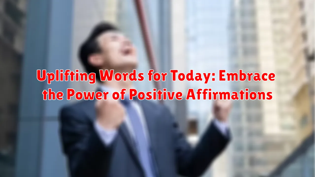 Uplifting Words for Today: Embrace the Power of Positive Affirmations