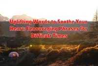 Uplifting Words to Soothe Your Heart: Encouraging Phrases for Difficult Times Uplifting Words to Soothe Your Heart: Encouraging Phrases for Difficult Times